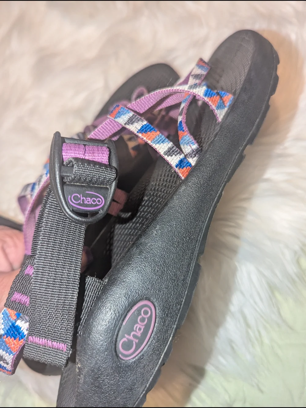 Chaco Women's Z/Cloud Sandal - Patterned Purple Strap